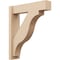 Ekena Millwork 6-in W x 24-in D x 28-in H Funston Block Rough Cedar Woodgrain TimberThane Outlooker, Primed Tan OUTUR060X24X28FST44RCPR - alternate 1